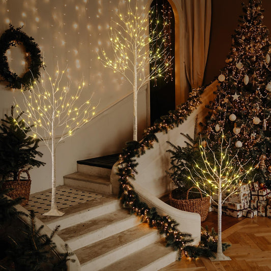 Modern Artificial Illuminated Birch Led Home Decor Collection