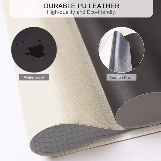 20x54 Inch Self-Adhesive Leather Repair Patch - Cuttable Waterproof PVC Upholstery Fabric