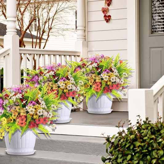 Vibrant UV Resistant Silk Stems Outdoor Decor Set