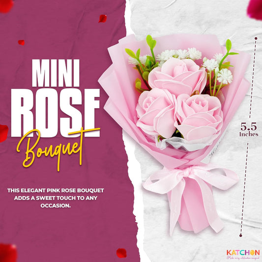 Lush Artificial Pink Rose Bouquet Indoor Decor Assortment
