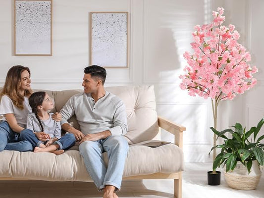 Stylish Artificial Cherry Blossom Pink Home Decor Kit