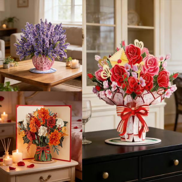 Artisan Forever Blooming Flower Roses Indoor Decor Display
