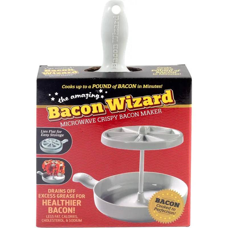 Microwave Bacon Cooker - Cooks 1LB of Bacon & Reduces Fat by 40% for Crispier Results