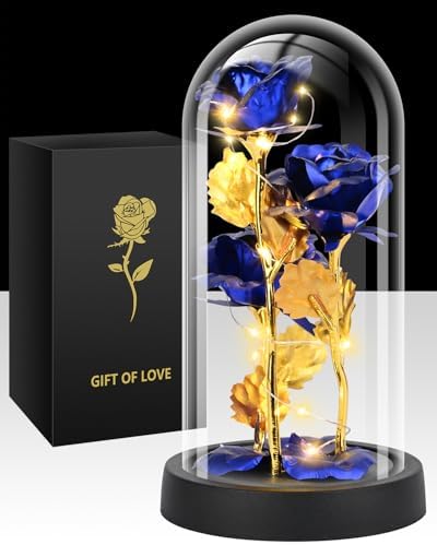 Seasonal Light Eternal Rose Glass Home Decor Display