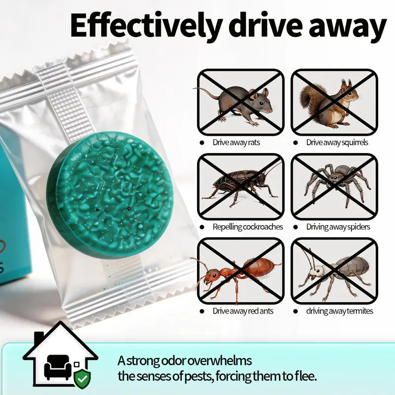 12-Pack Rodent Repellent Balls for Home and Kitchen - Effective Pest Control Solution