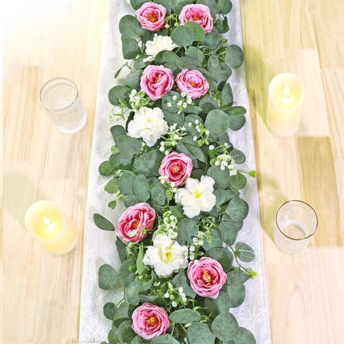 Realistic Artificial Eucalyptus Garland Style Outdoor Decor Selection