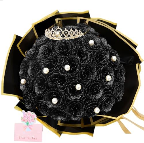 Decorative Diy Glitter Rose Bouquet Home Decor Assortment