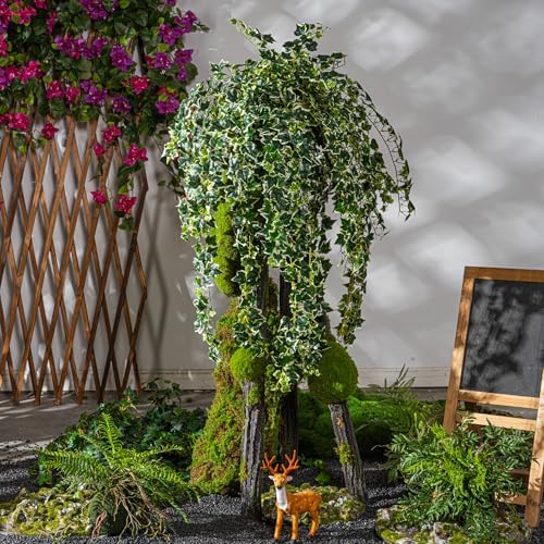 Decorative Artificial Hanging Monstera Resistant Indoor Decor Set