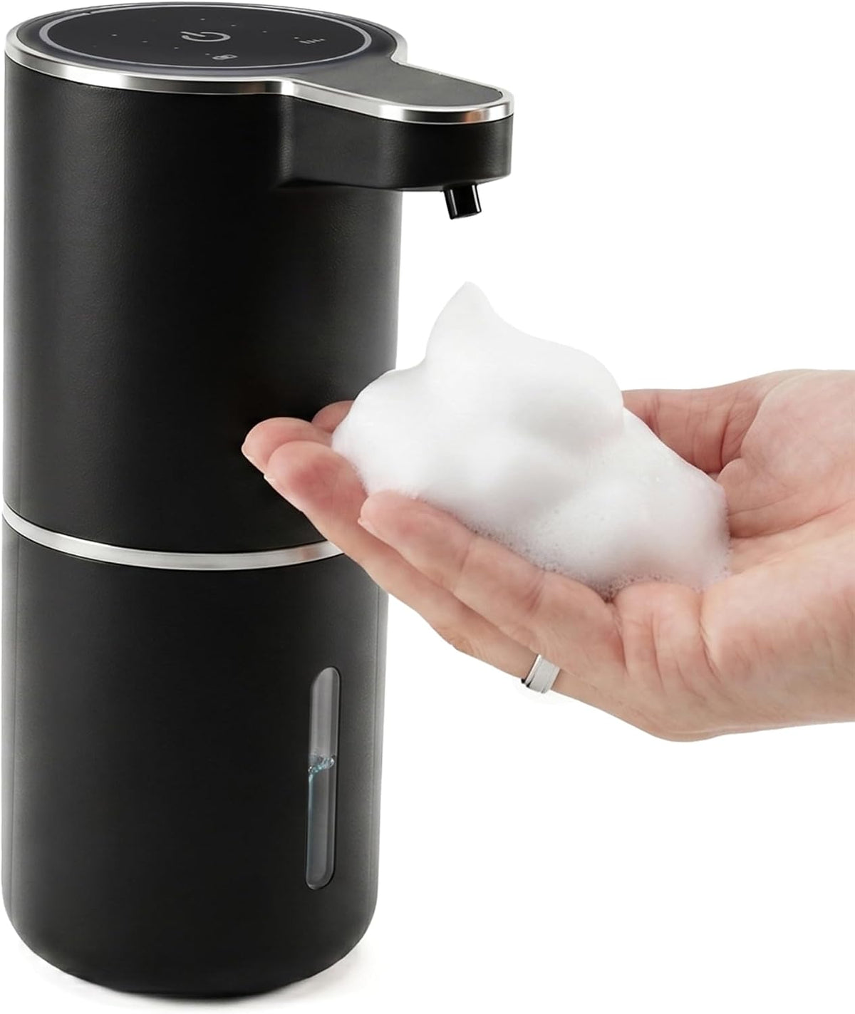 Automatic Foam Soap Dispenser - USB Rechargeable, 4-Level Adjustable, 380mL Wall Mounted or Countertop
