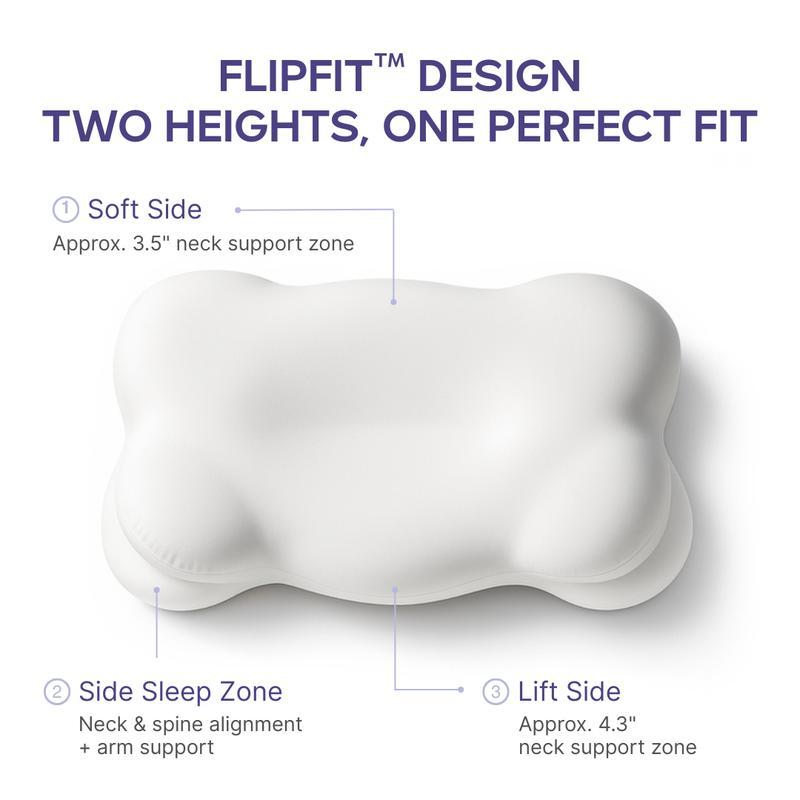Ergonomic Cervical Memory Foam Pillow with Dual-Height Support