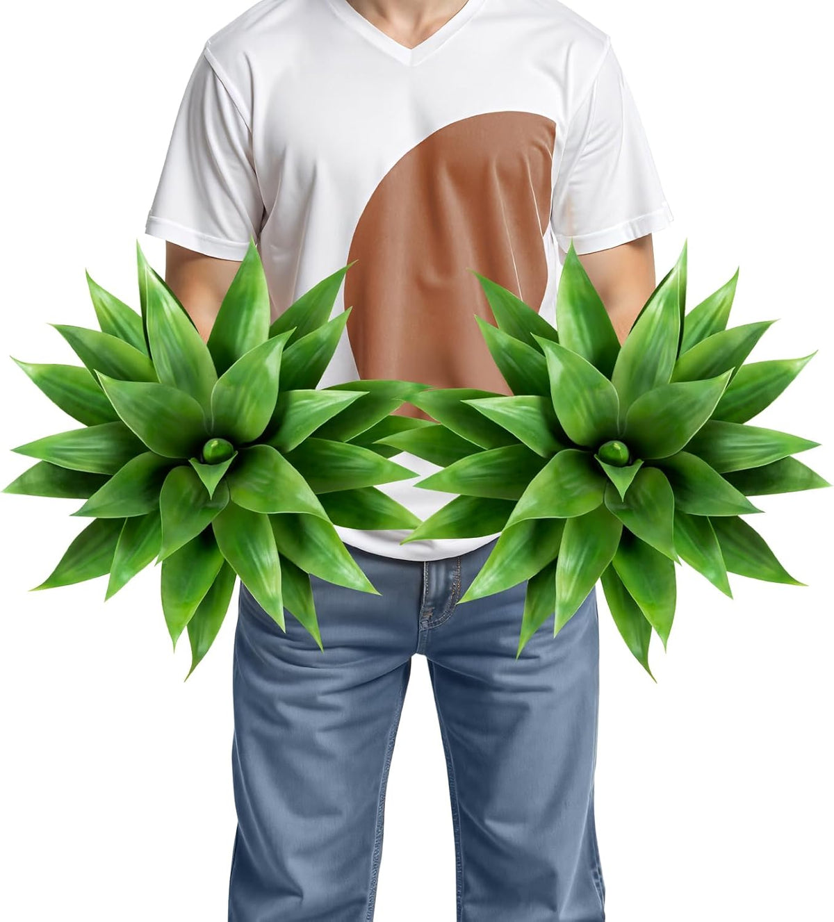 Botanical Artificial Blue Agave Plant Home Decor Arrangement