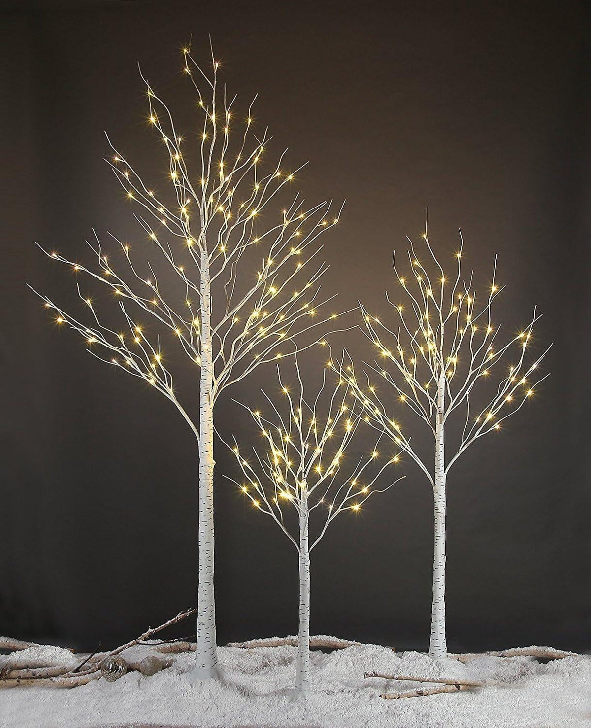 Modern Artificial Illuminated Birch Led Home Decor Collection