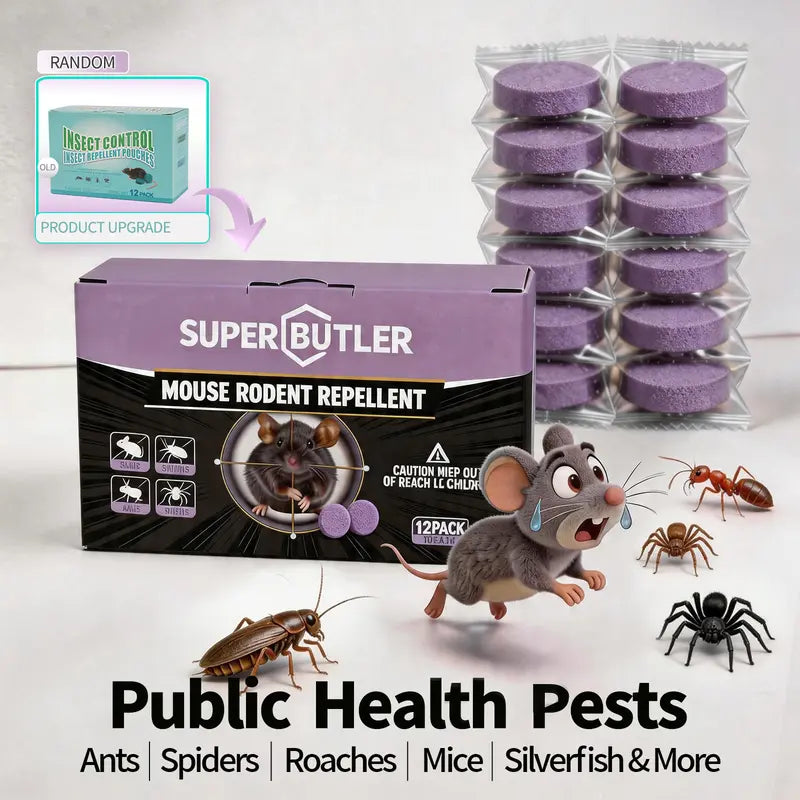 12-Pack Rodent Repellent Balls for Home and Kitchen - Effective Pest Control Solution