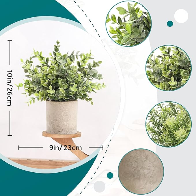Timeless Mini Potted Artificial Small Home Decor Series