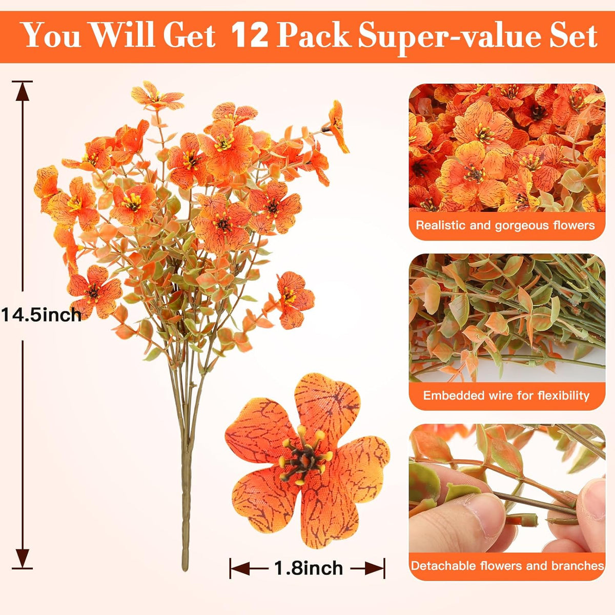 Decorative Artificial Fall Christmas Outdoor Indoor Decor Kit