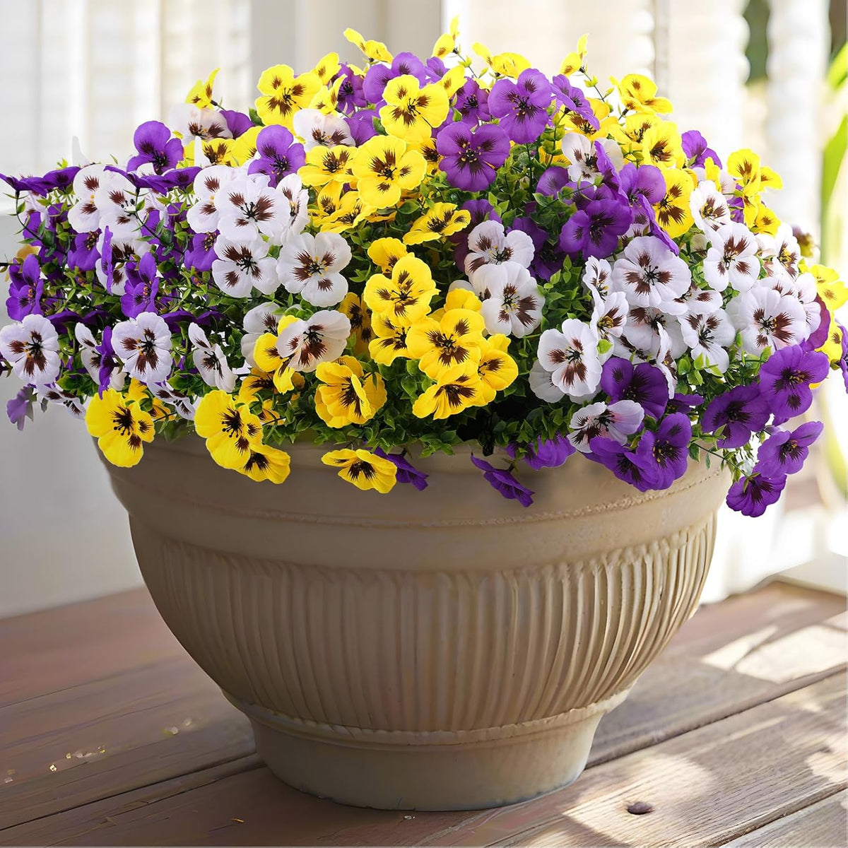Sophisticated Artificial Pansy Kitchen Style Home Decor Kit