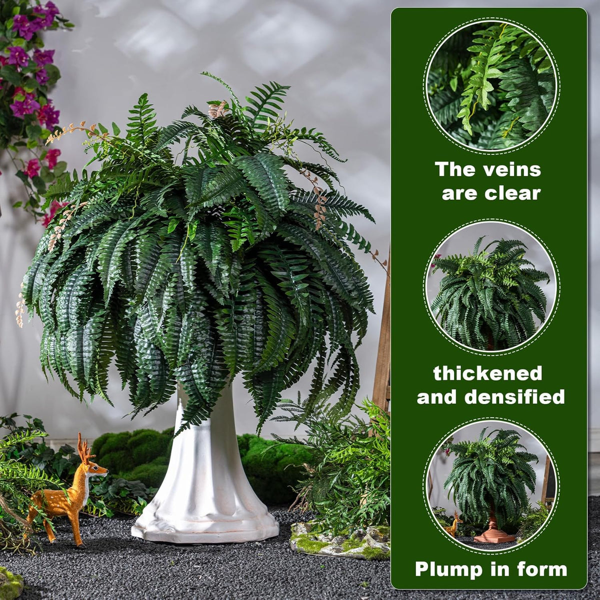 Charming Artificial Fern Greenery Dried Indoor Decor Collection