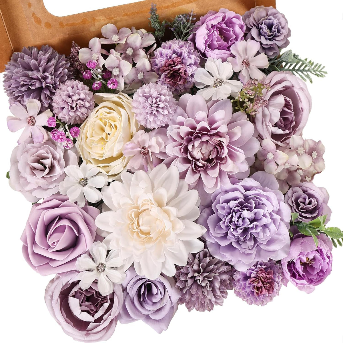 Artificial Flowers Combo Pink Roses with Stems Bouquets Box Set Bridal Wedding Shower Decorations Fake Floral for Party Table Centerpieces Home Decor