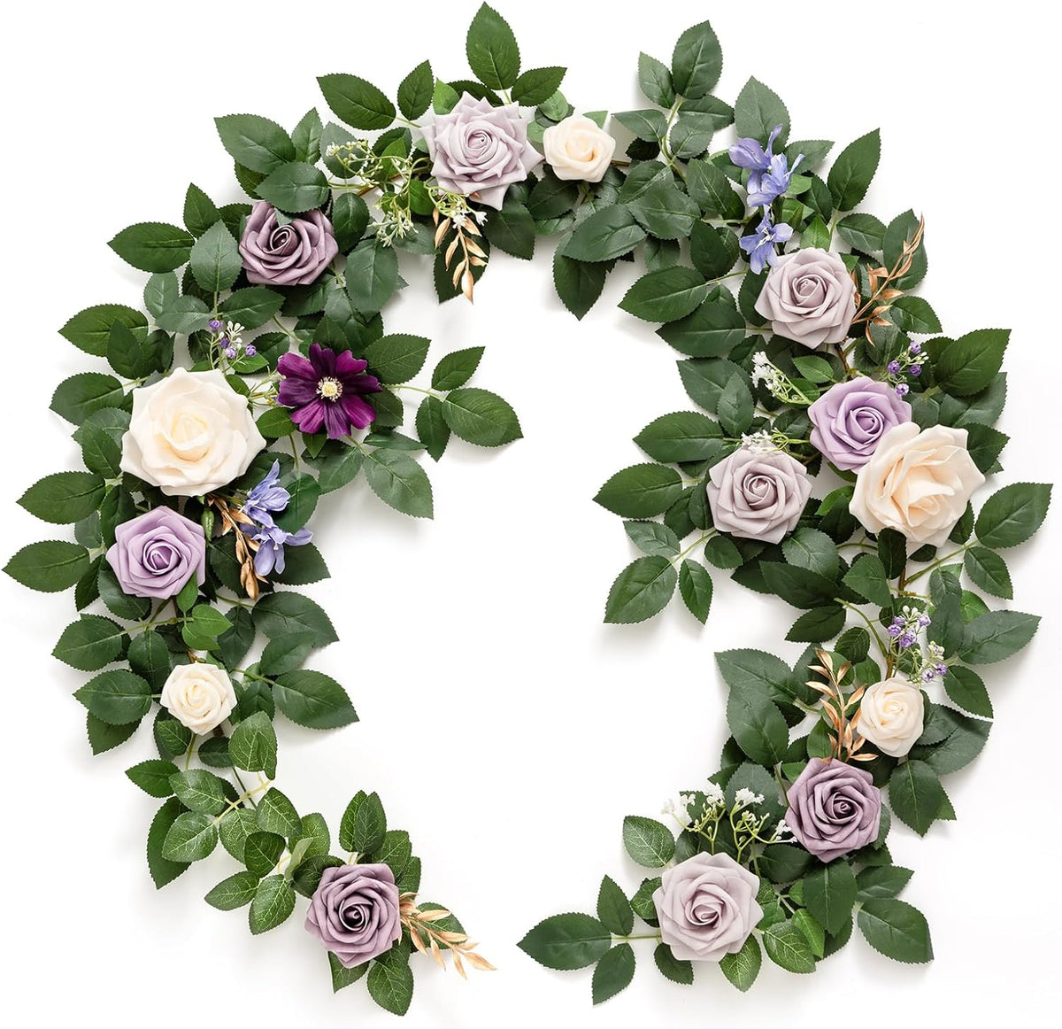 Seasonal Black Burgundy Rose Garland Home Decor Kit