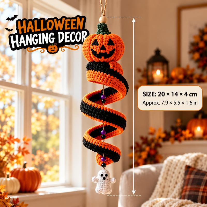 Handmade Crochet Flowers Bouquet - Halloween Pumpkin and Ghost Decor Gift