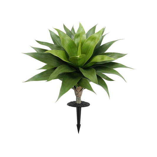 Set of 2 Artificial Agave Stakes (70cm/65cm) - UV-Resistant Tropical Landscape Decor