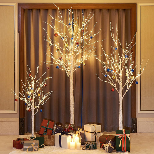 Modern Artificial Illuminated Birch Led Home Decor Collection