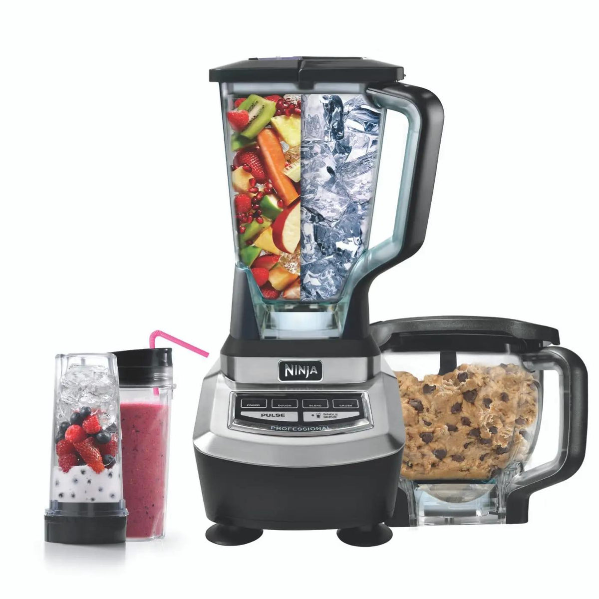 Professional 2-in-1 Kitchen System - High-Speed Blender and 8-Cup Food Processor