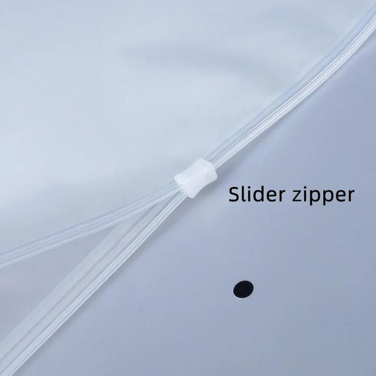 10 PCS Landscape Zipper Pouch 20x15cm Doff Finish, Thick Plastic Storage Bag for Hijab and Cosmetics