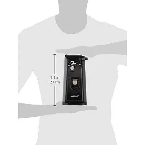 Electric Can Opener with Automatic Shut-Off and Built-in Knife Sharpener