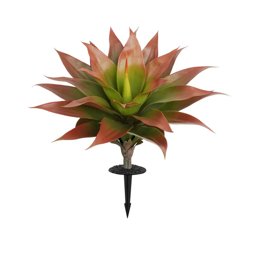 Set of 2 Artificial Agave Stakes (70cm/65cm) - UV-Resistant Tropical Landscape Decor