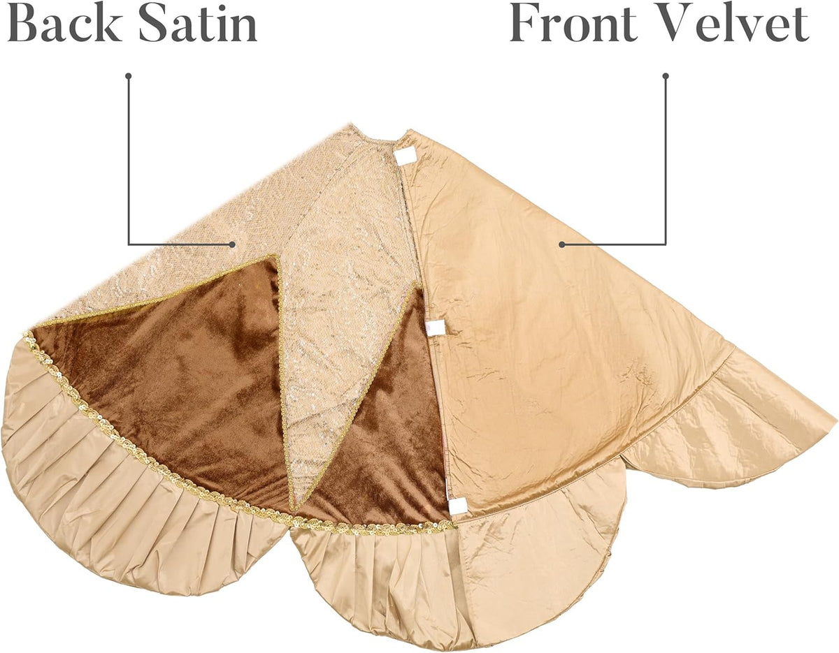 Festive Valery Madelyn Skirt Plush Holiday Decor Collection