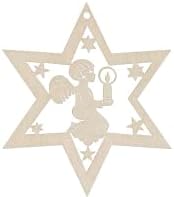 Artisan Wooden Star Ornaments German Holiday Decor Series