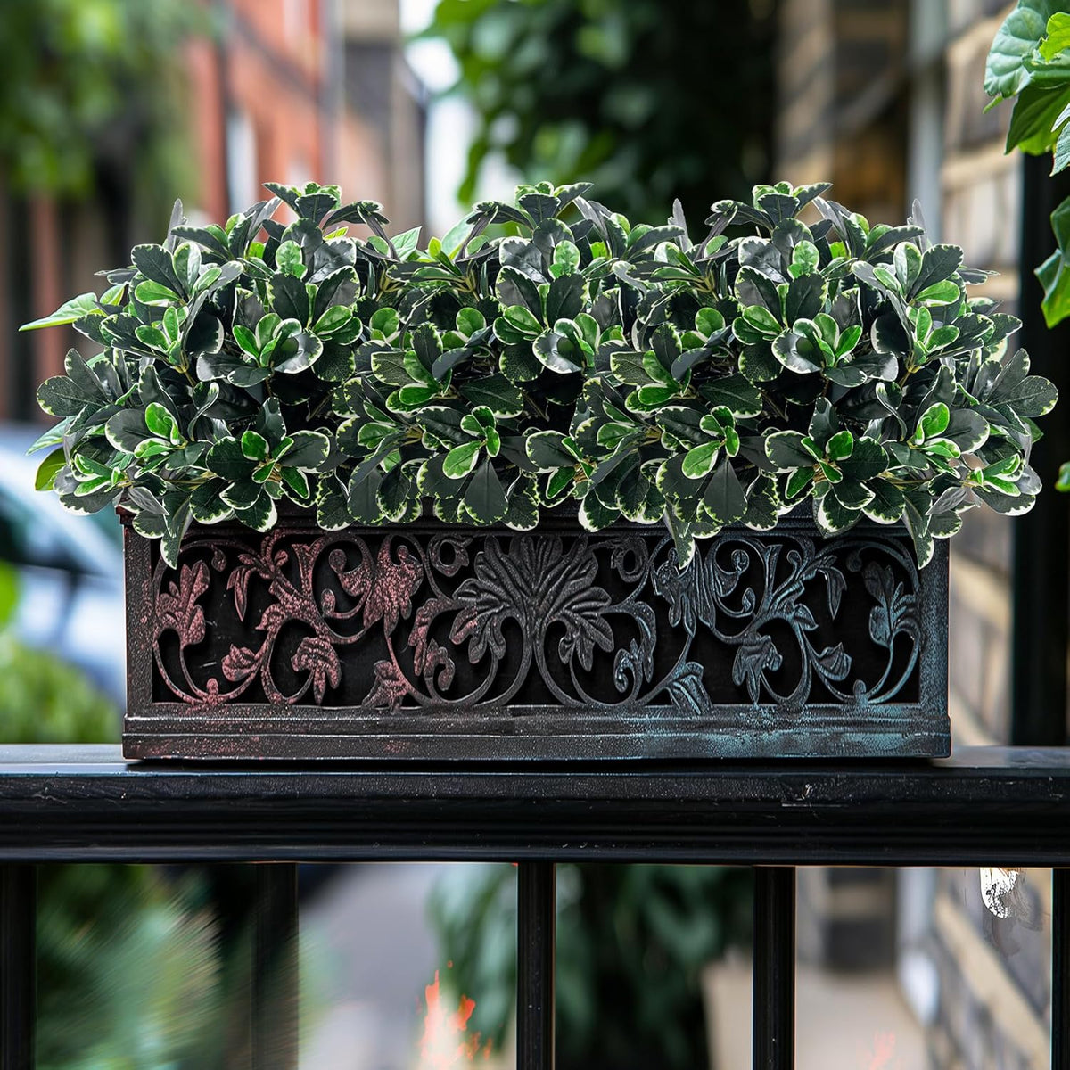 Festive Artificial Ficus Shrubs Greenery Home Decor Set