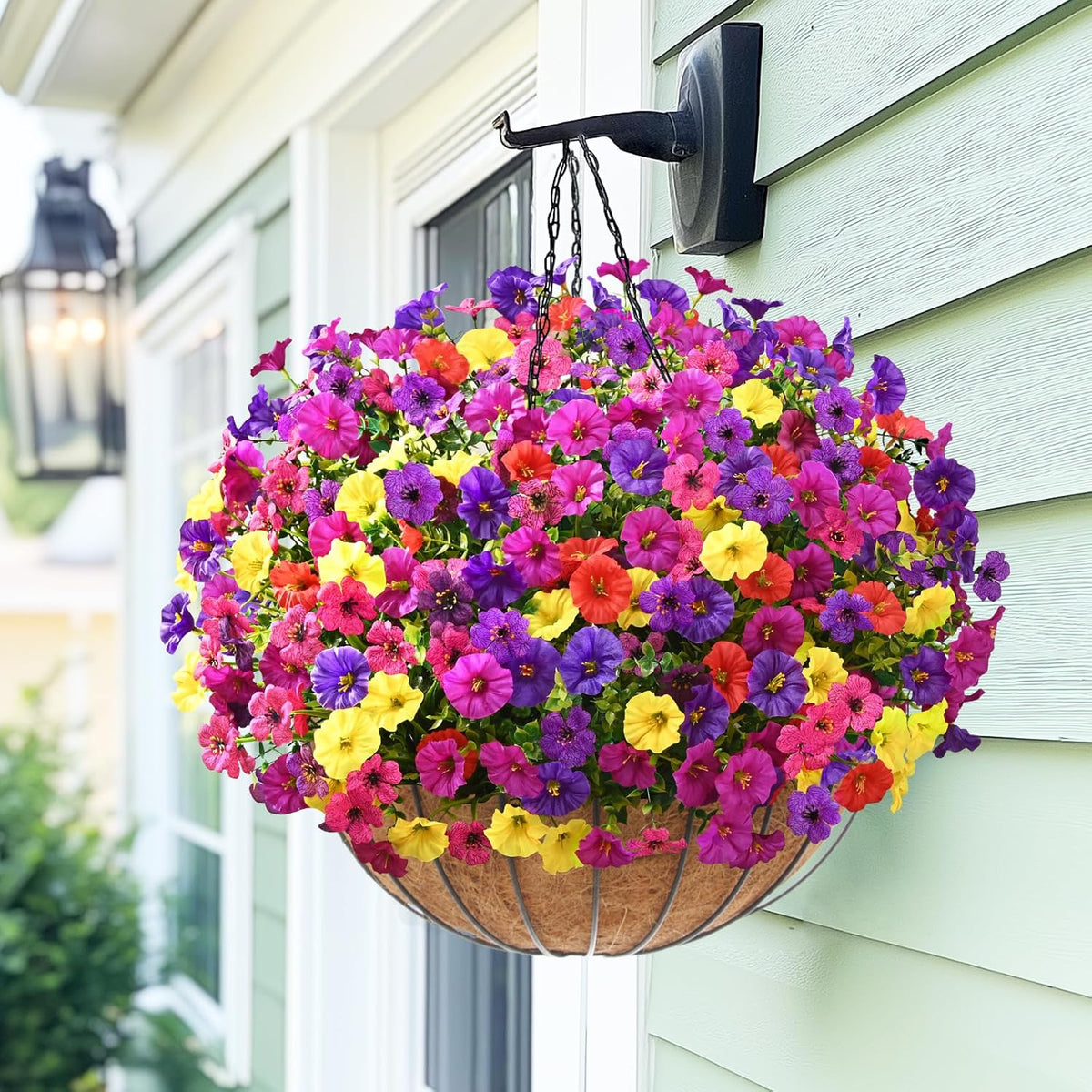 Yastouay Artificial Flowers for Outdoors, 14 Bundles UV Resistant Artificial Outdoor Flowers, Realistic Fake Outdoor Flowers Plant Faux Flowers for Outdoor Planters Front Porch Patio Window Box