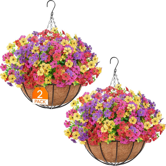 Natural Colorful Daisy Hanging Basket Home Decor Selection