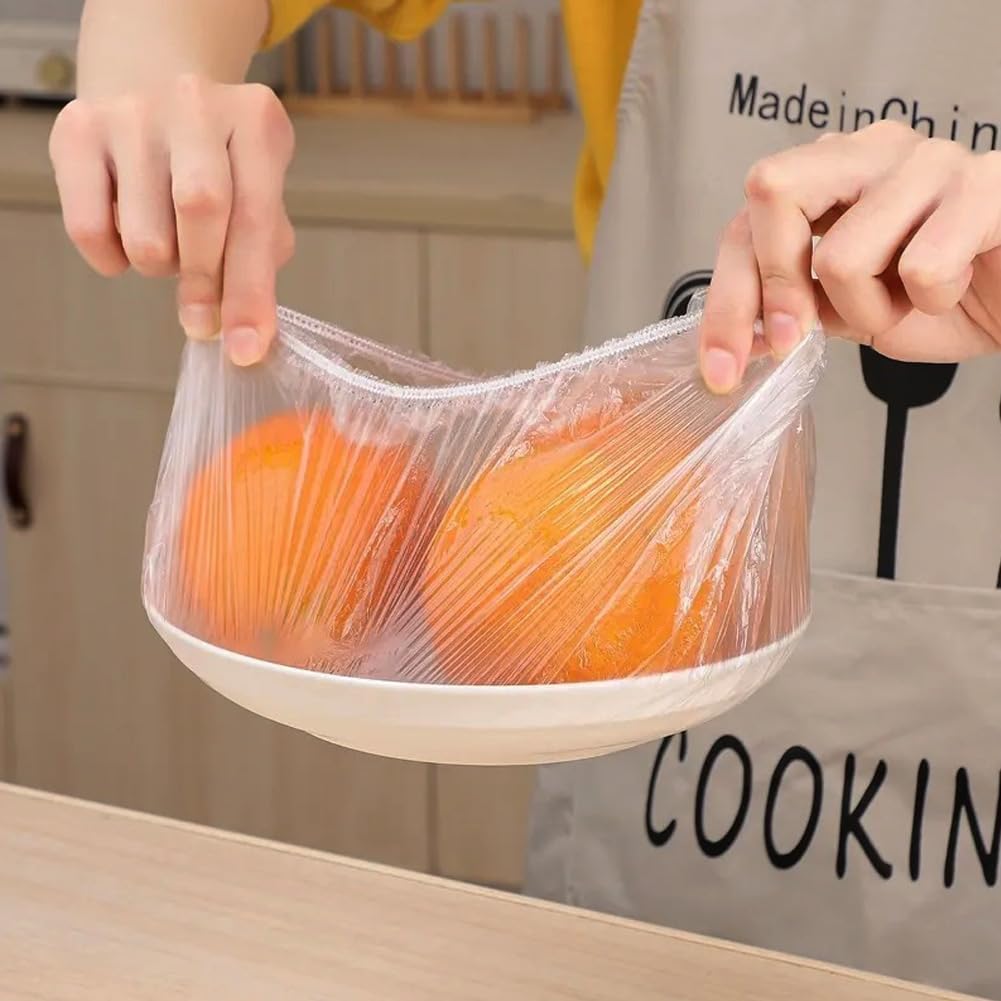 200 Pcs Fresh Keeping Bags - Reusable Elastic Food Storage Covers for Bowls and Plates
