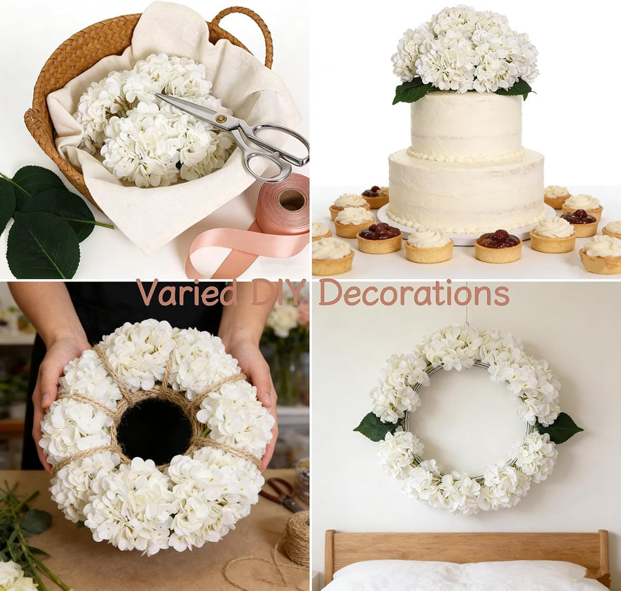 Hydrangea stems used in DIY decoration ideas