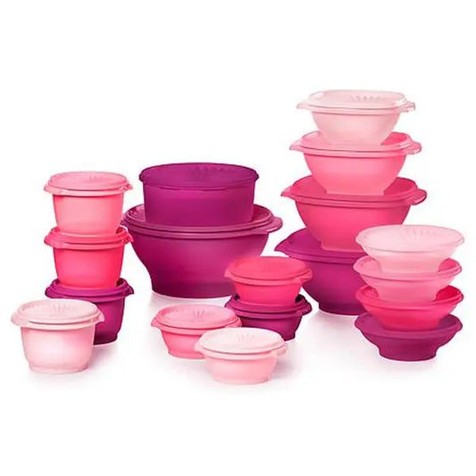 36-Piece Multi-Color Airtight Food Storage Bowls and Canister Set with Flexible Press-Seals