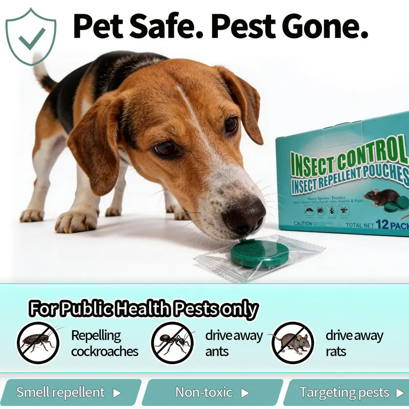 12-Pack Rodent Repellent Balls for Home and Kitchen - Effective Pest Control Solution