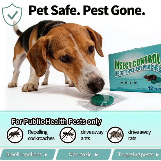 12-Pack Rodent Repellent Balls for Home and Kitchen - Effective Pest Control Solution