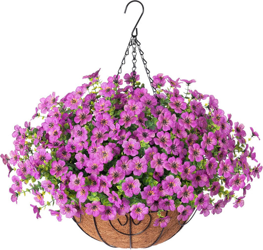 Natural Hyeflora Artificial Hanging Basket Home Decor Arrangement