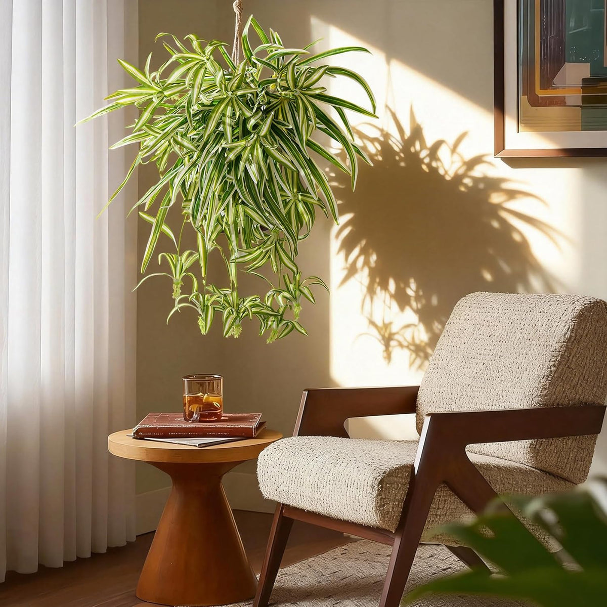 Lifelike Artificial Spider Hanging Chlorophytum Home Decor Bundle