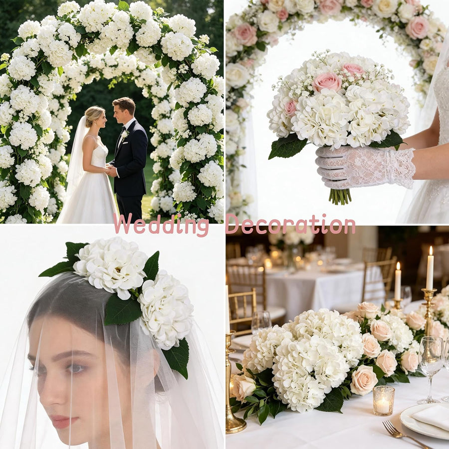 Hydrangeas used in wedding decoration ideas