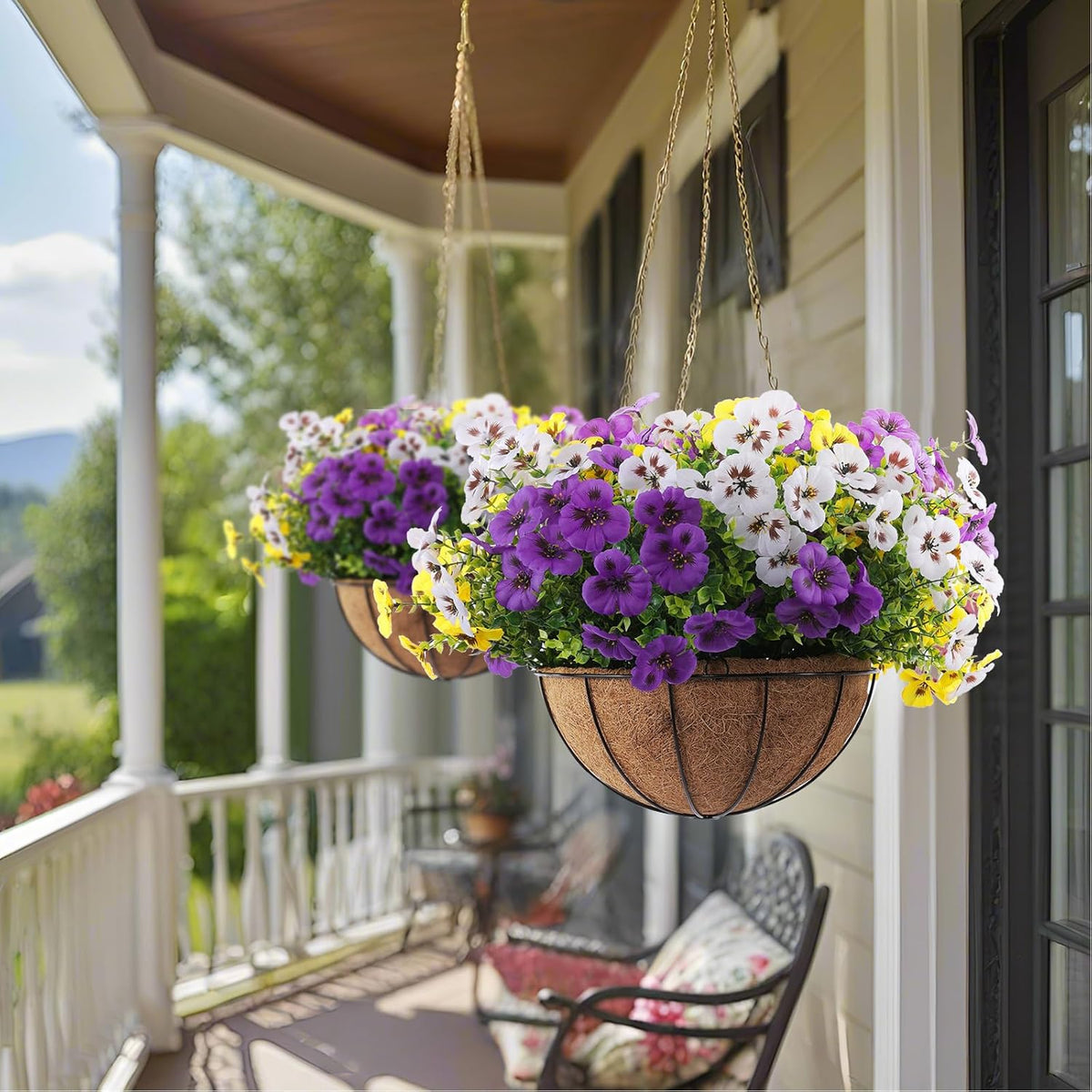 Deluxe Artificial Geranium Silk Blooms Indoor Decor Display