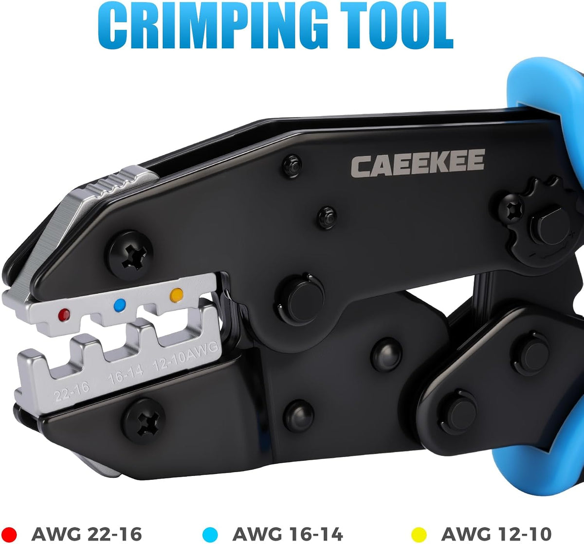 Wire Stripper and Crimping Tool Kit, AWG 24-10 Self-Adjusting Stripper with AWG 22-10 Ratchet Crimper