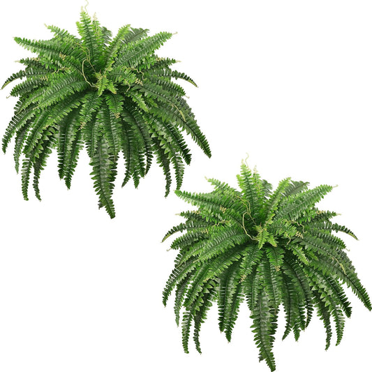 Classic Ferns Large Artificial Bush Home Decor Bundle