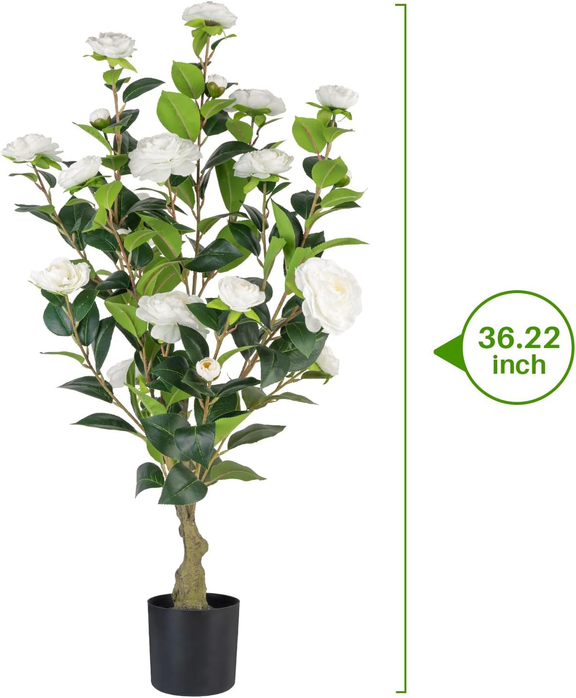 Stylish Artificial Camellia Pot Potted Home Decor Bundle