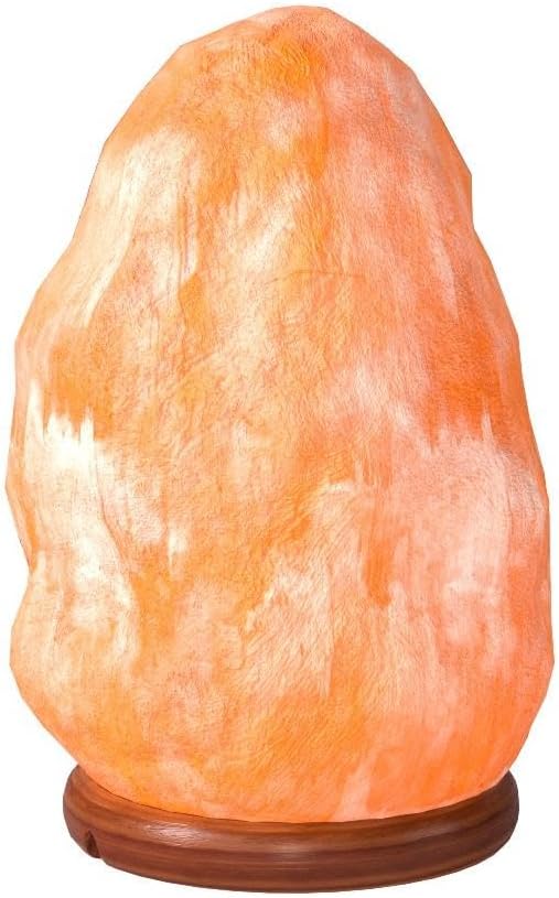 Himalayan Salt Lamp Large 8-10 Inch Pink Rock Lamp with Dimmer & Wooden Base