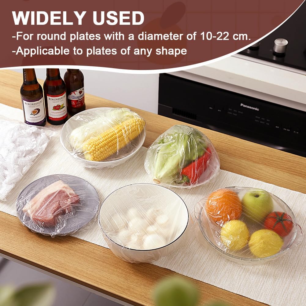 200 Pcs Fresh Keeping Bags - Reusable Elastic Food Storage Covers for Bowls and Plates