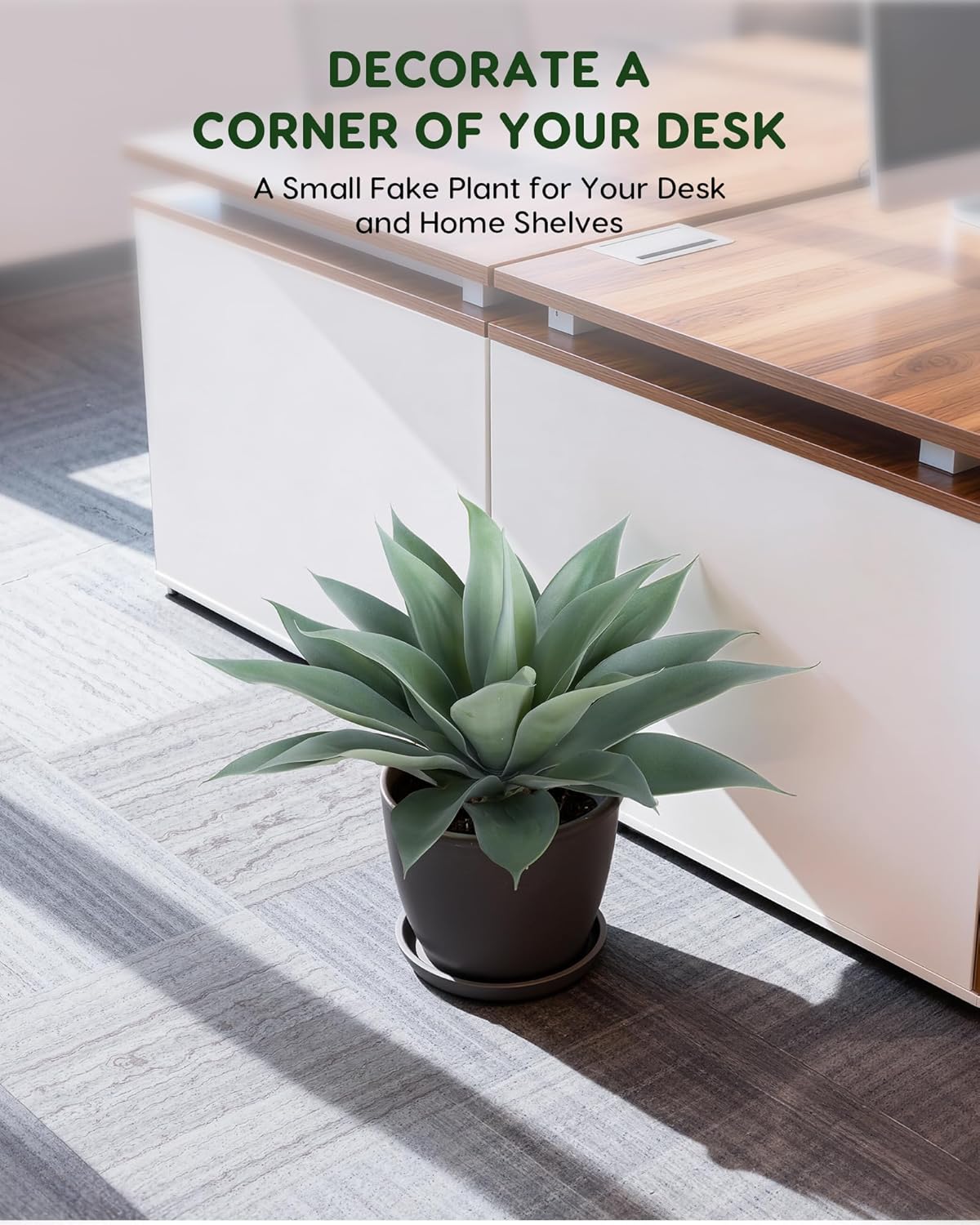 Botanical Artificial Blue Agave Plant Home Decor Arrangement